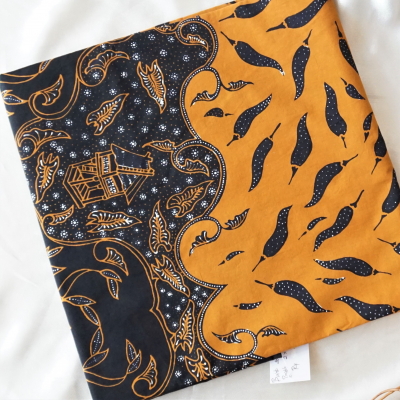 Batik Sasambo 2x Proses Warna Orange Hitam